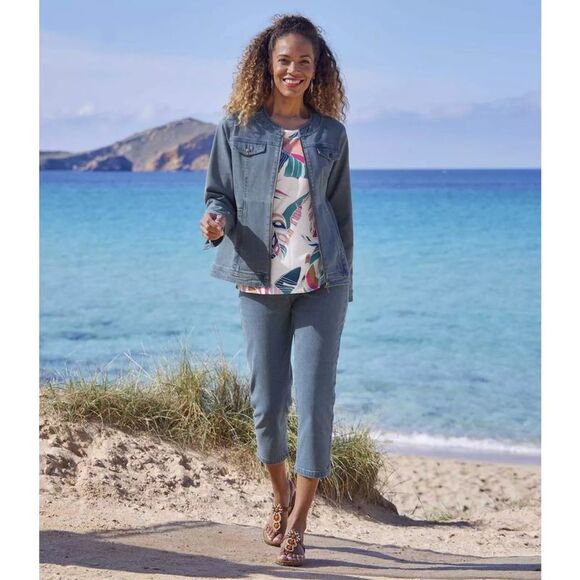 Atlas for Women Womens/Ladies Denim Cropped Jeggings / Blue - Picture 5 of 5